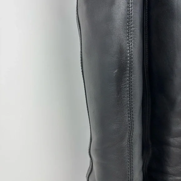 Gucci by Tom Ford GG Logo Black Leather Knee High Boots Size 8.5 Vintage - Picture 3 of 16